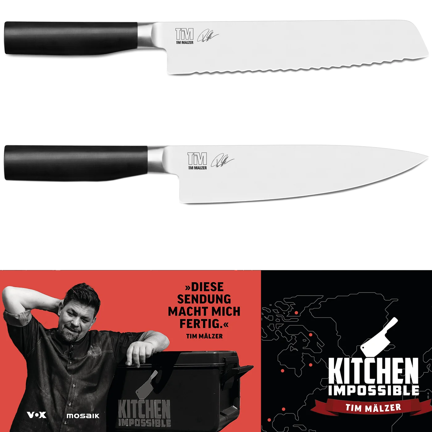 KAI Kamagata Set Kochmesser + Brotmesser + Kochbuch