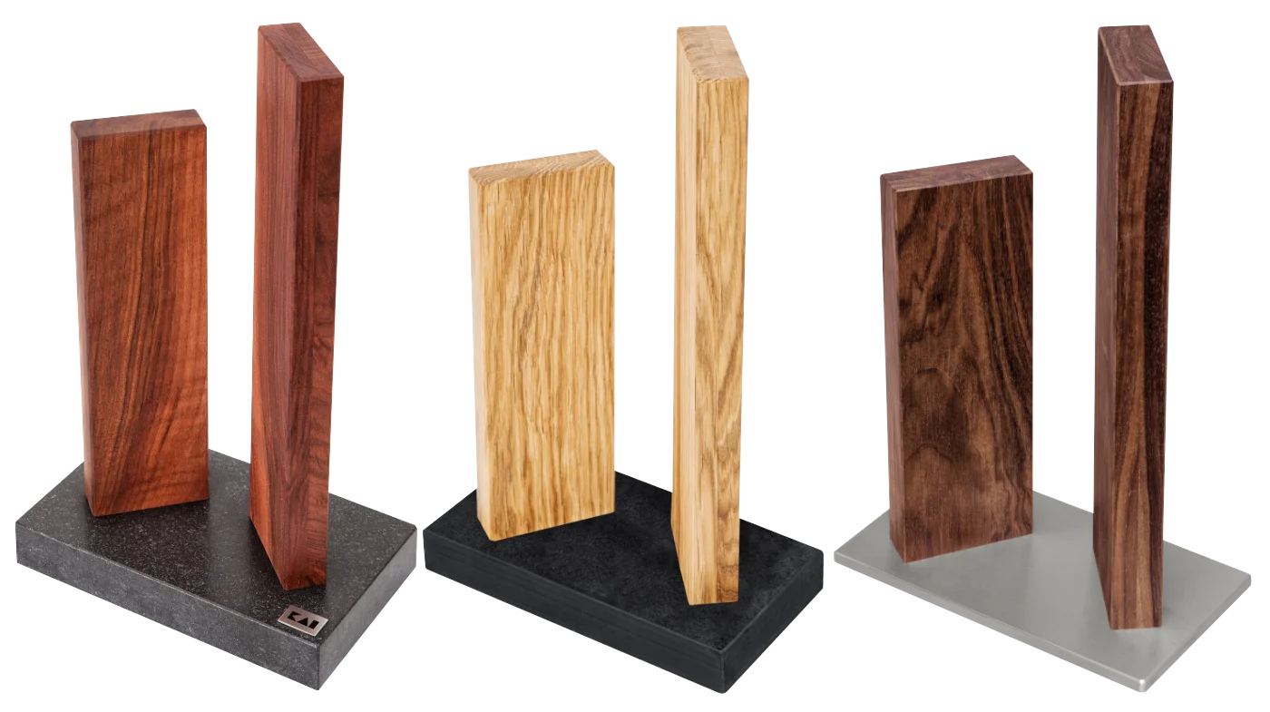 KAI Messerblock Stonehenge Eiche / Walnuss für 4 Messer